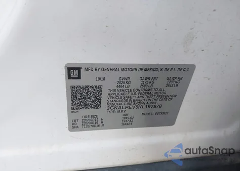 2019 GMC Terrain Slt from USA, damaged, VIN 3GKALPEV5KL197878